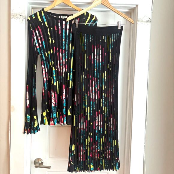 Kenzo Skirt SET Ribbed Floral Size Size M - Picture 1 of 9